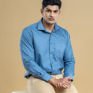 Steel Blue Classic Solid Shirt