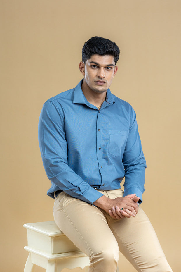 Steel Blue Classic Solid Shirt