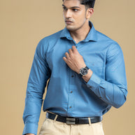 Steel Blue Classic Solid Shirt