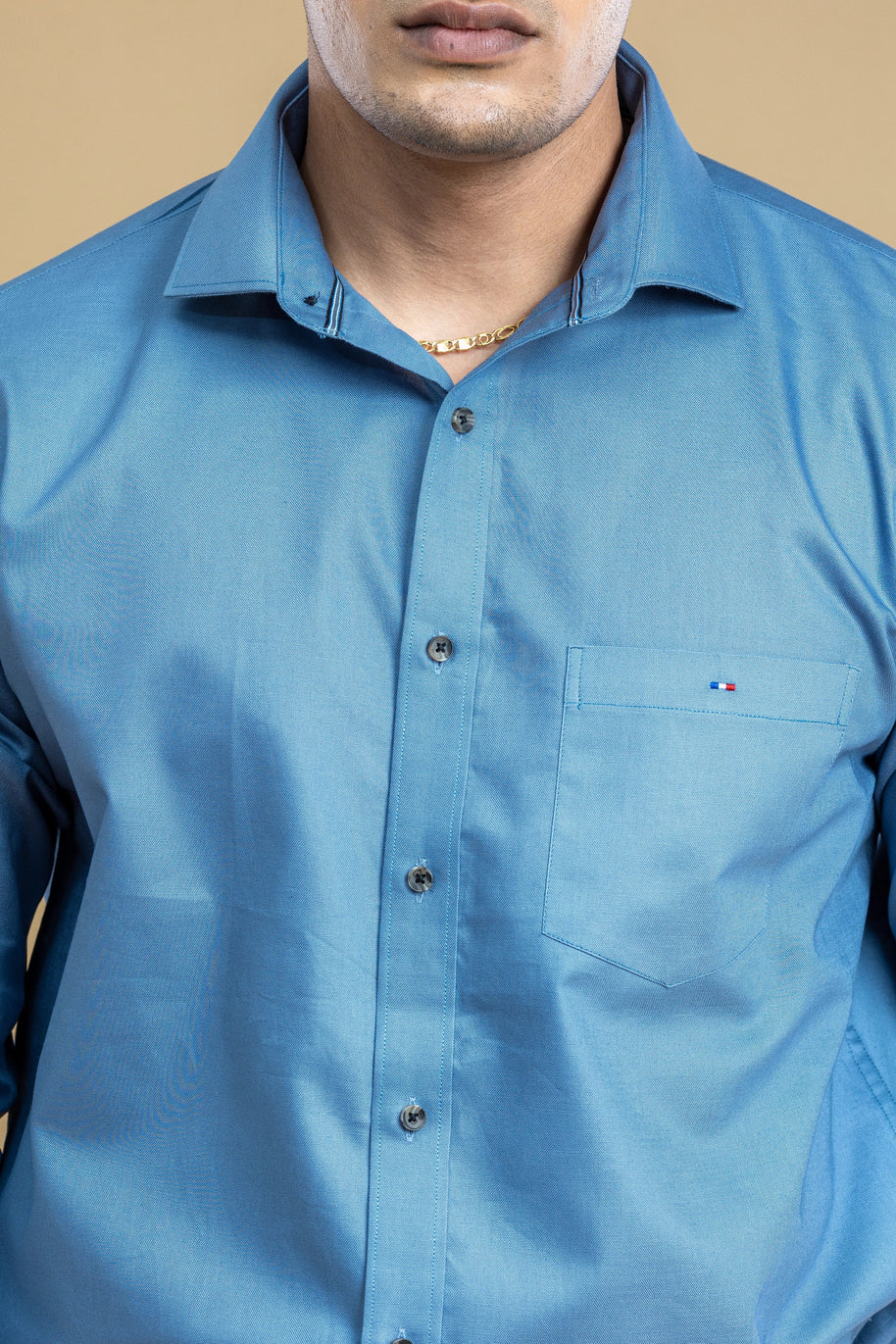 Steel Blue Classic Solid Shirt