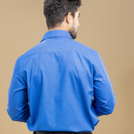 Cyan Blue Classic Solid Shirt