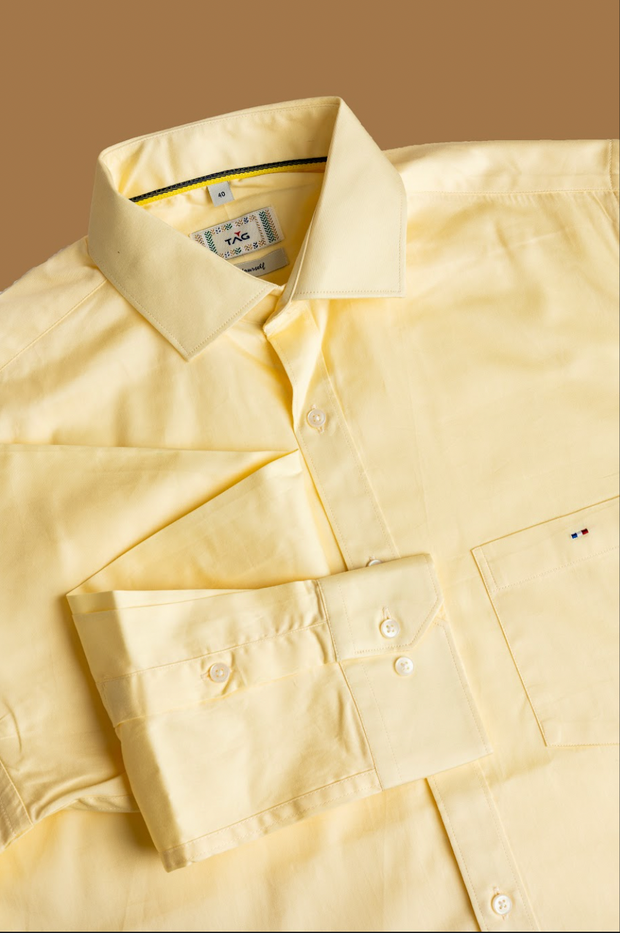 Lemon Yellow Classic Solid Shirt