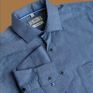 Denim Blue Classic Solid Shirt