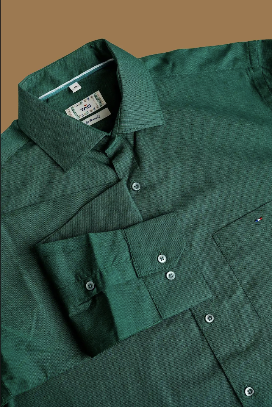 Emerald Green Classic Solid Shirt