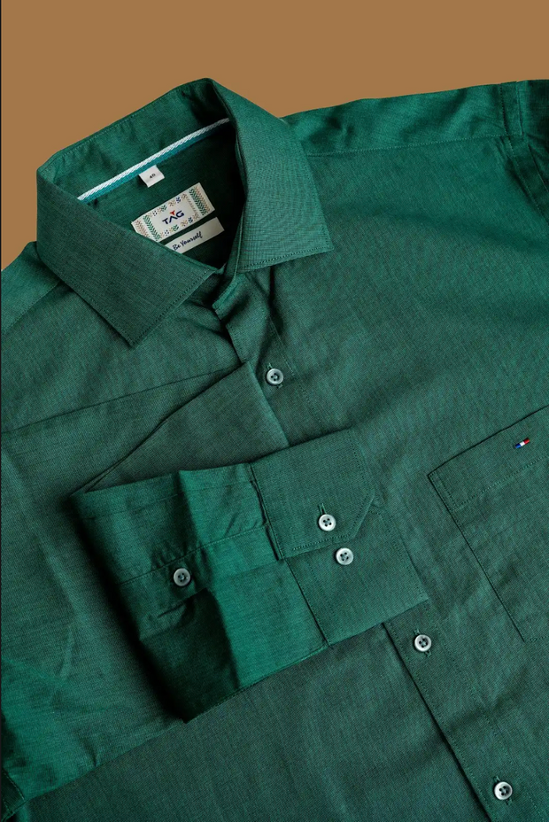 Emerald Green Classic Solid Shirt