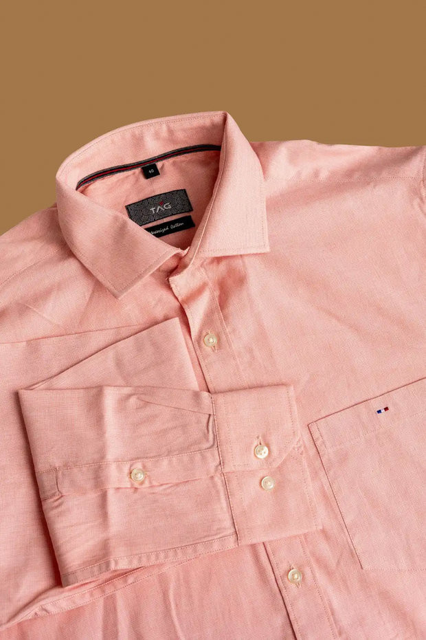 Peach Classic Solid Shirt