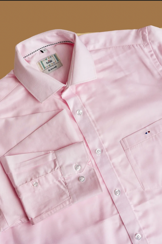 Powder Pink Classic Solid Shirt