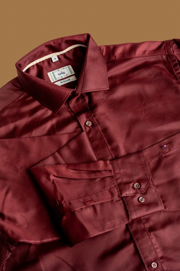 Burgundy Classic Solid Shirt