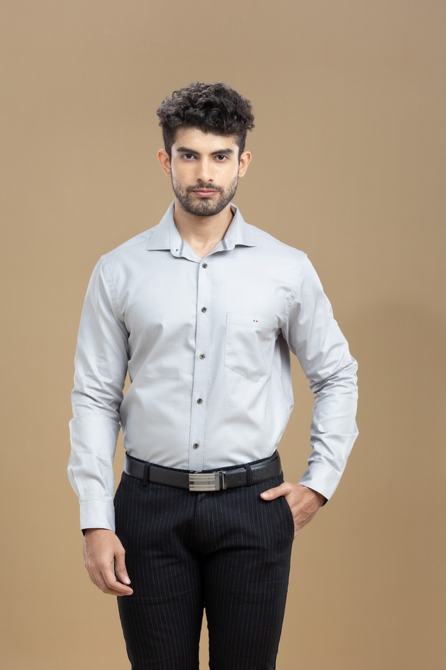 Ash Grey Classic Solid Shirt