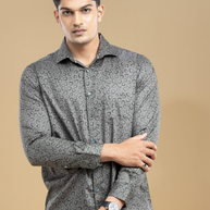 Hunter Green Printed Shirt