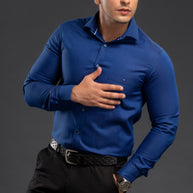 Royal Navy Two Tone Oxford Plain Shirt
