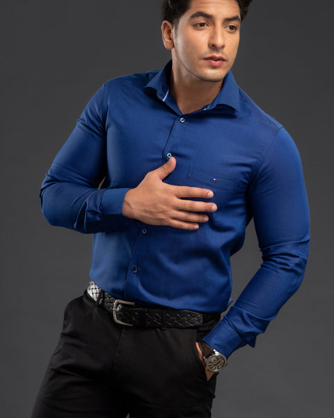 Royal Navy Two Tone Oxford Plain Shirt