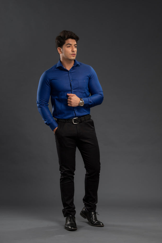 Royal Navy Two Tone Oxford Plain Shirt