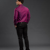 Pink Solid Two Tone Oxford Plain Shirt