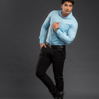 Aqua Chambray Plain Shirt