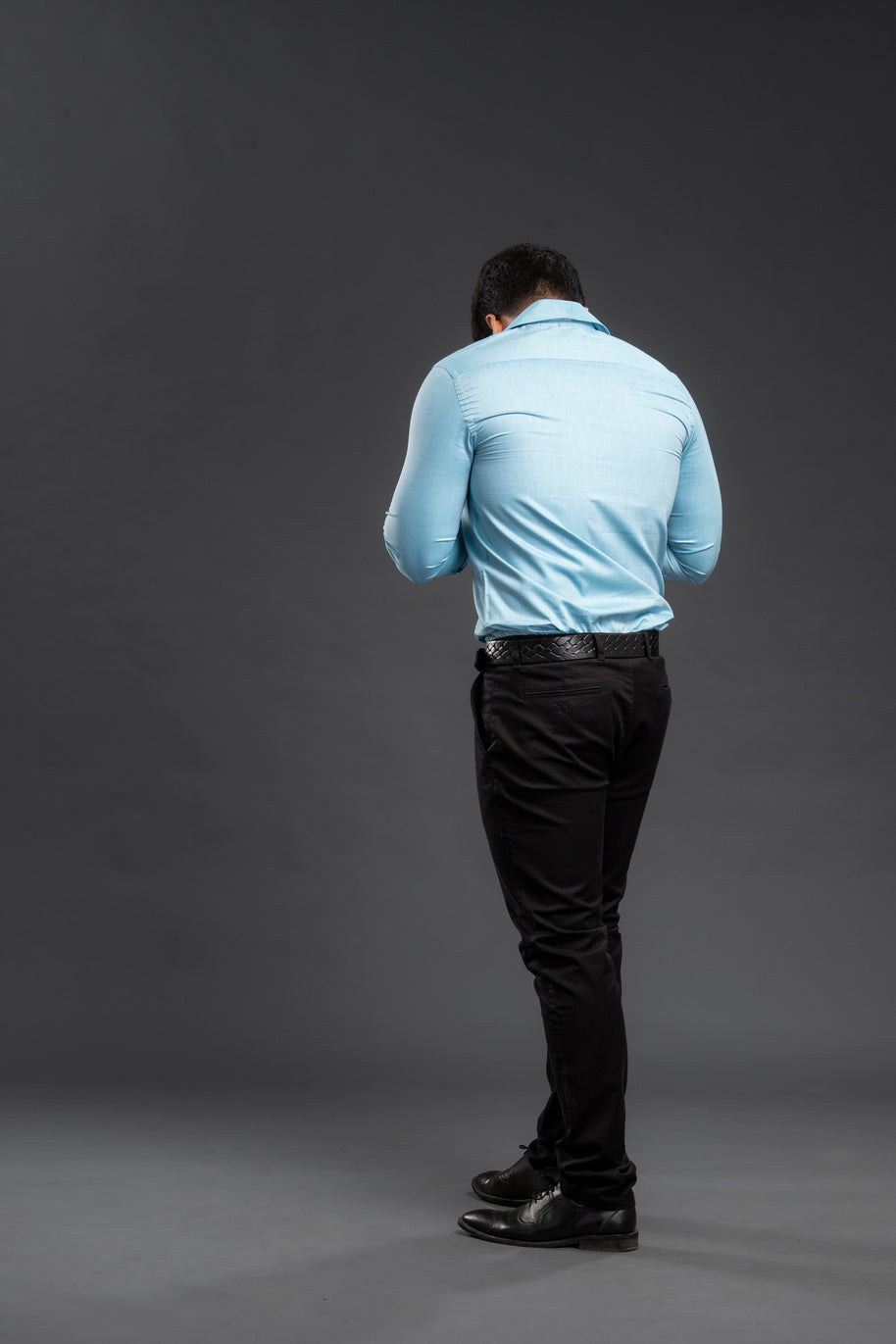 Aqua Chambray Plain Shirt