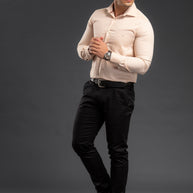 Fawn Solid Chambray Plain Shirt