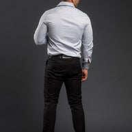 Grey Vintage Chambray Plain Shirt