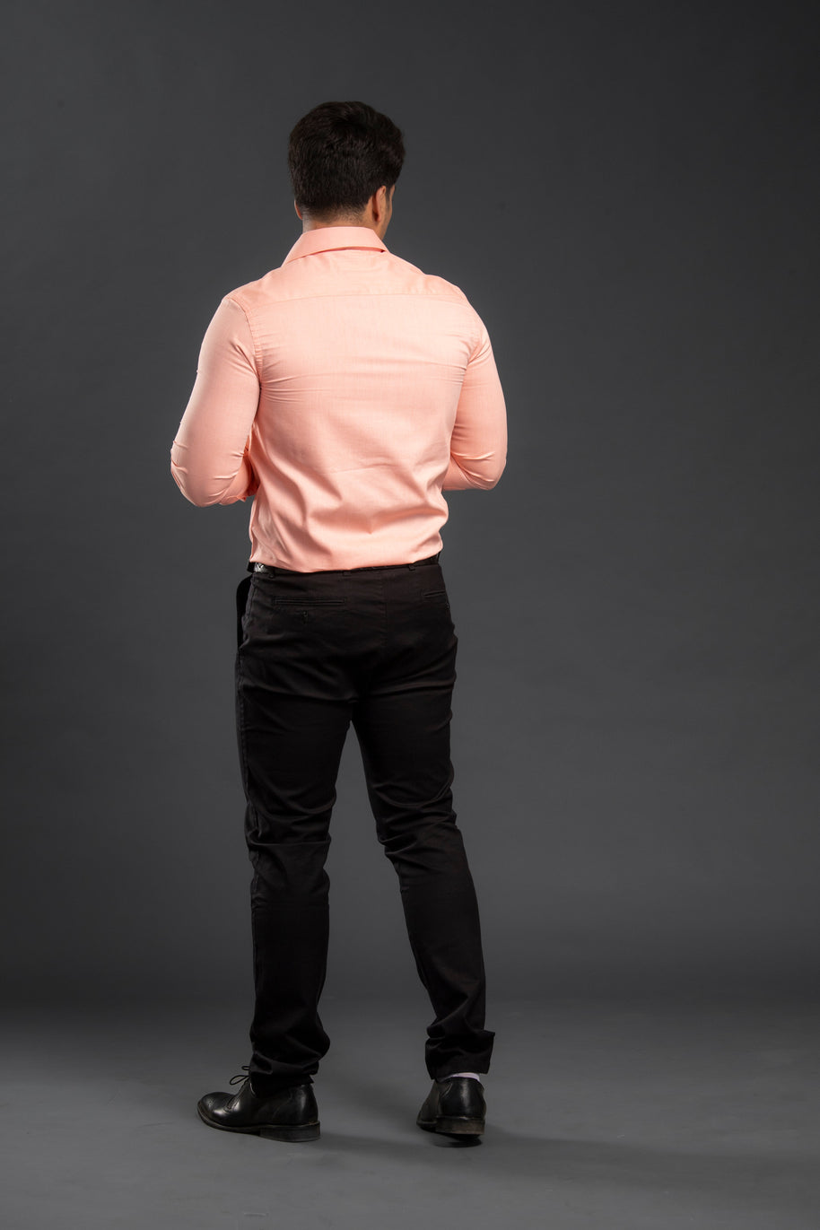 Peach Chambray Plain Shirt