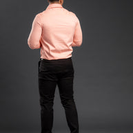 Peach Chambray Plain Shirt