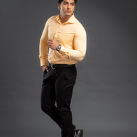 Yellow Classic Chambray Plain Shirt